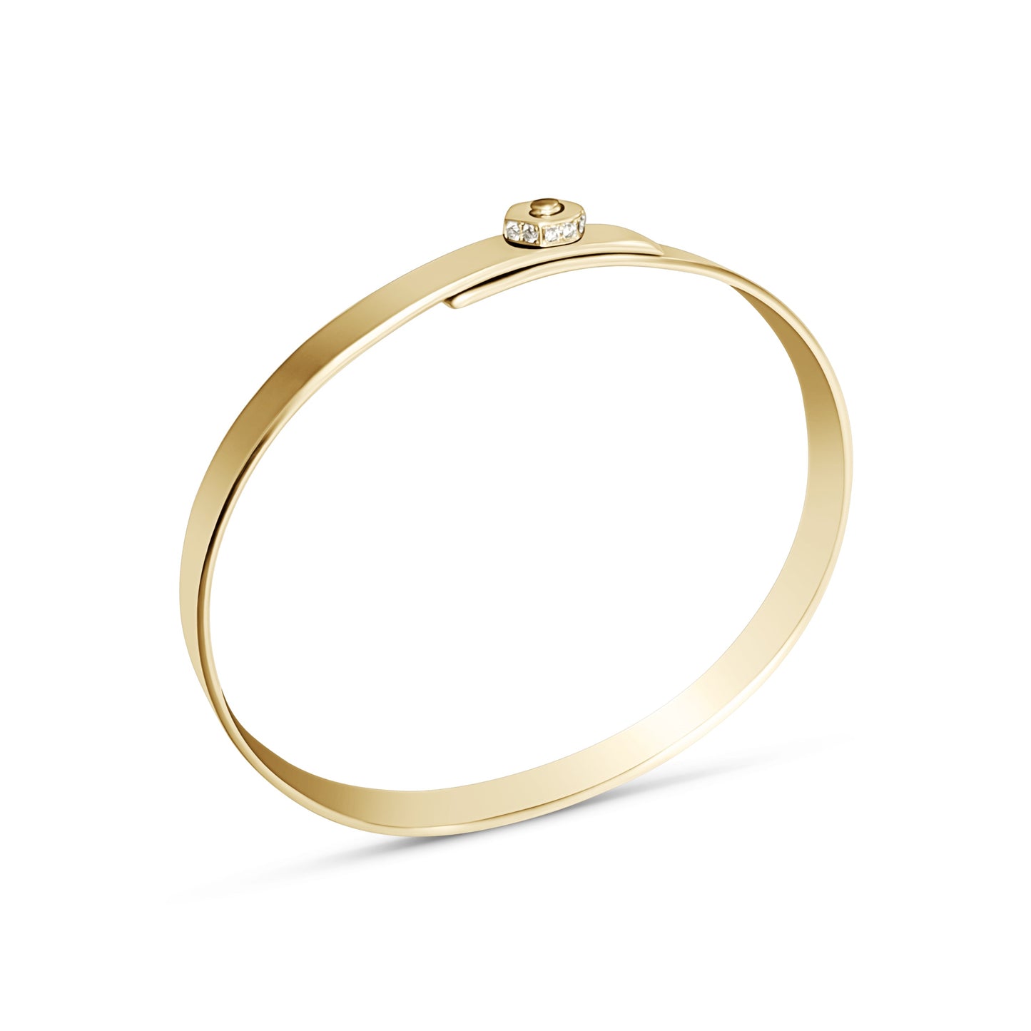 Petit Bangle 18k with side diamond hex