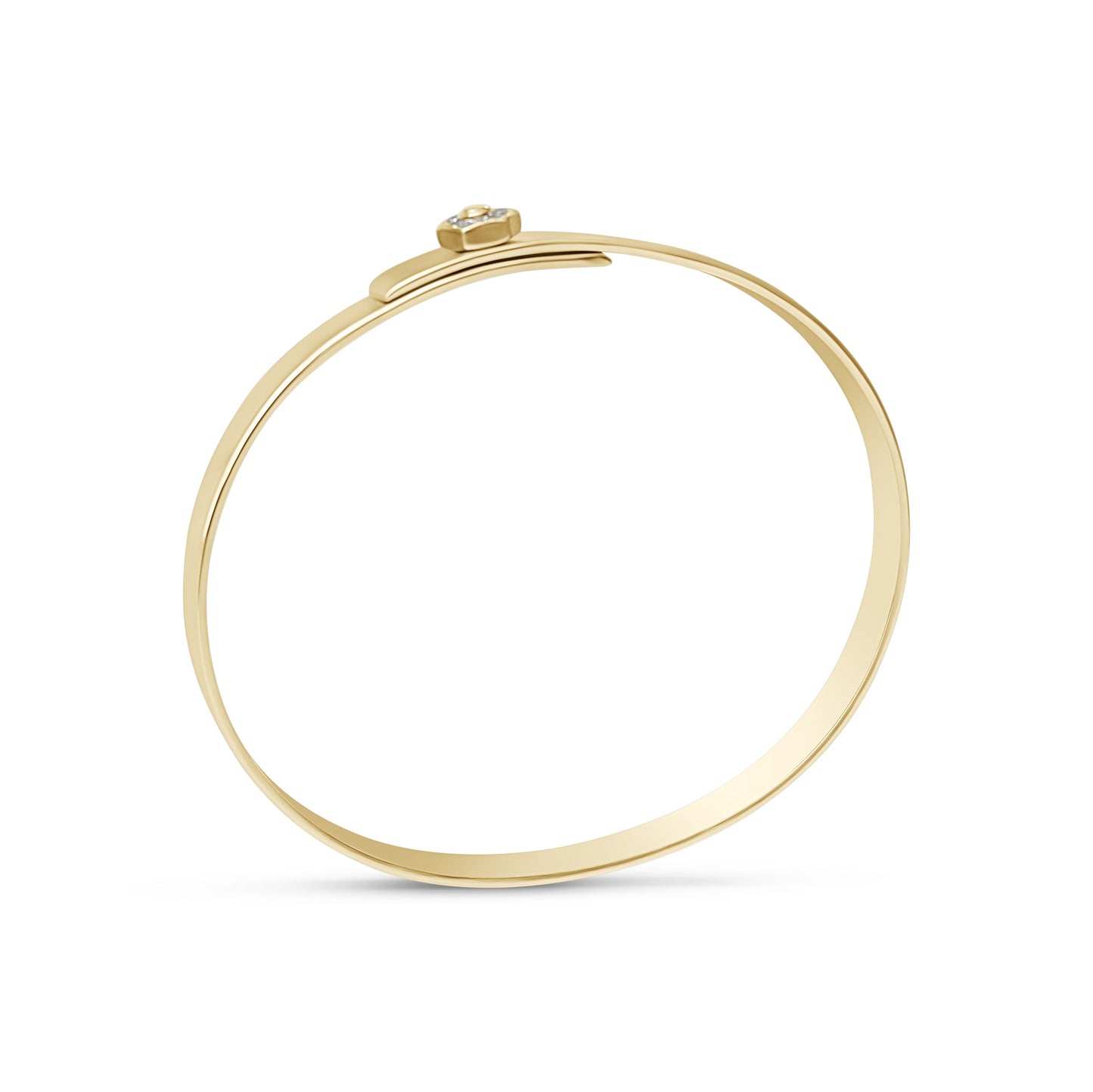 Petit Bangle 18k diamond hex side profile