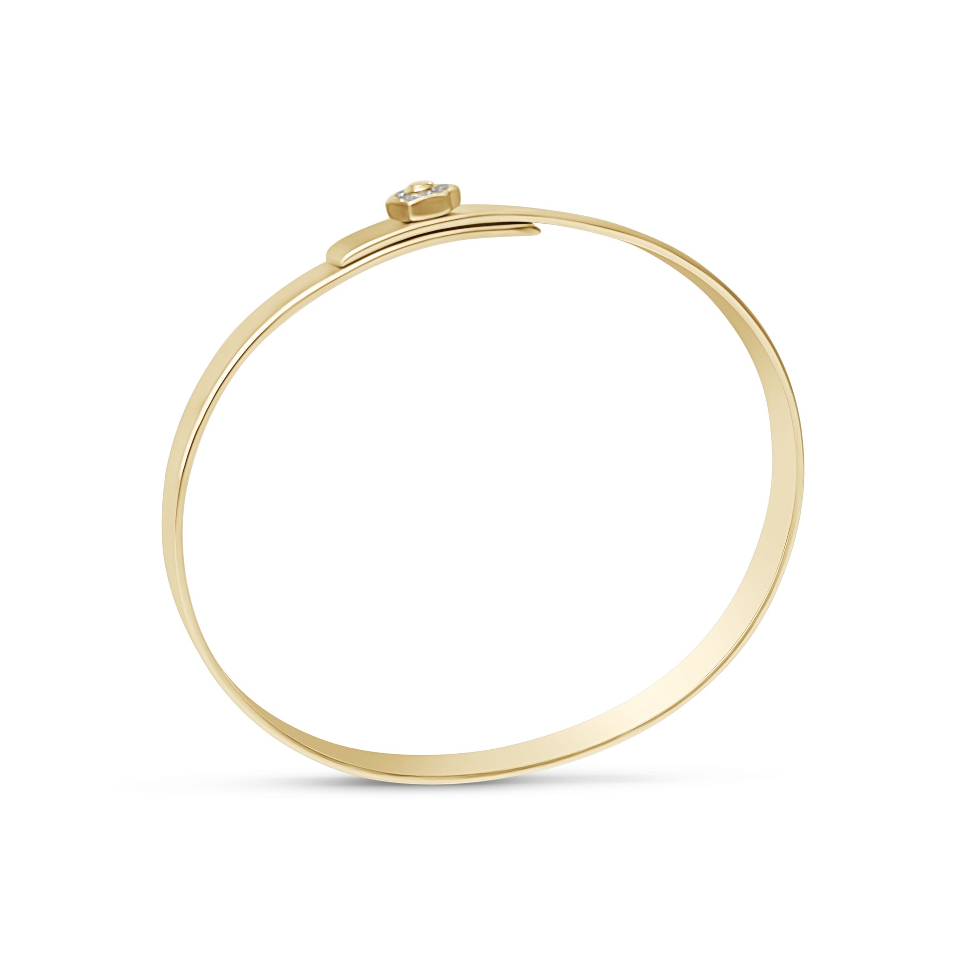 Petit Bangle 18k diamond hex side profile